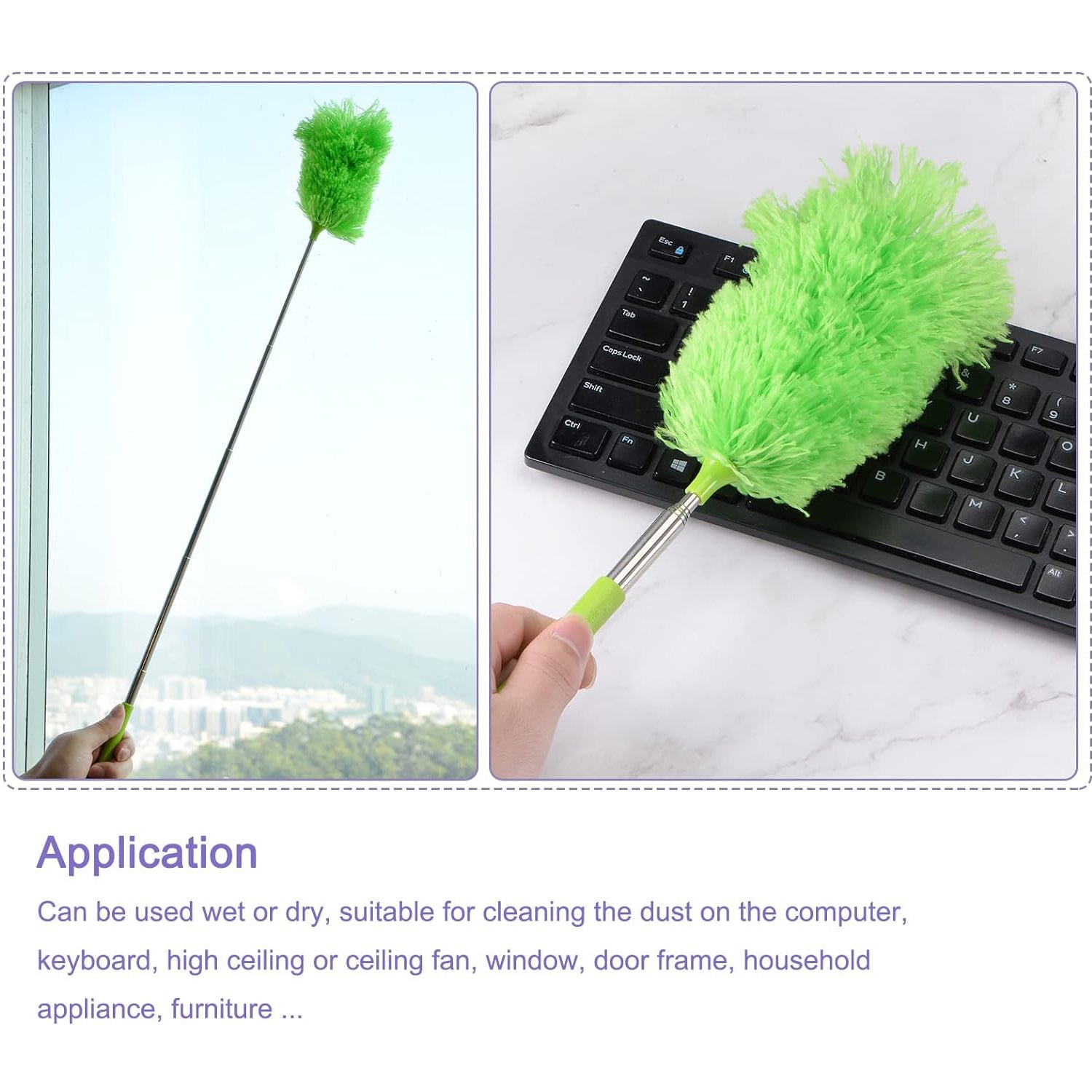 Adjustable Long Handle, Microfiber Duster for Cleaning, Microfiber Hand Duster Washable Microfiber Cleaning Tool Extendable Dusters for Cleaning Office, Car, Computer, Air Condition, Washable Duster Adjustable Long Handle, Microfiber Duster for Cleaning, Microfiber Hand Duster Washable Microfiber Cleaning Tool Extendable Dusters for Cleaning Office, Car, Computer, Air Condition, Washable Duster